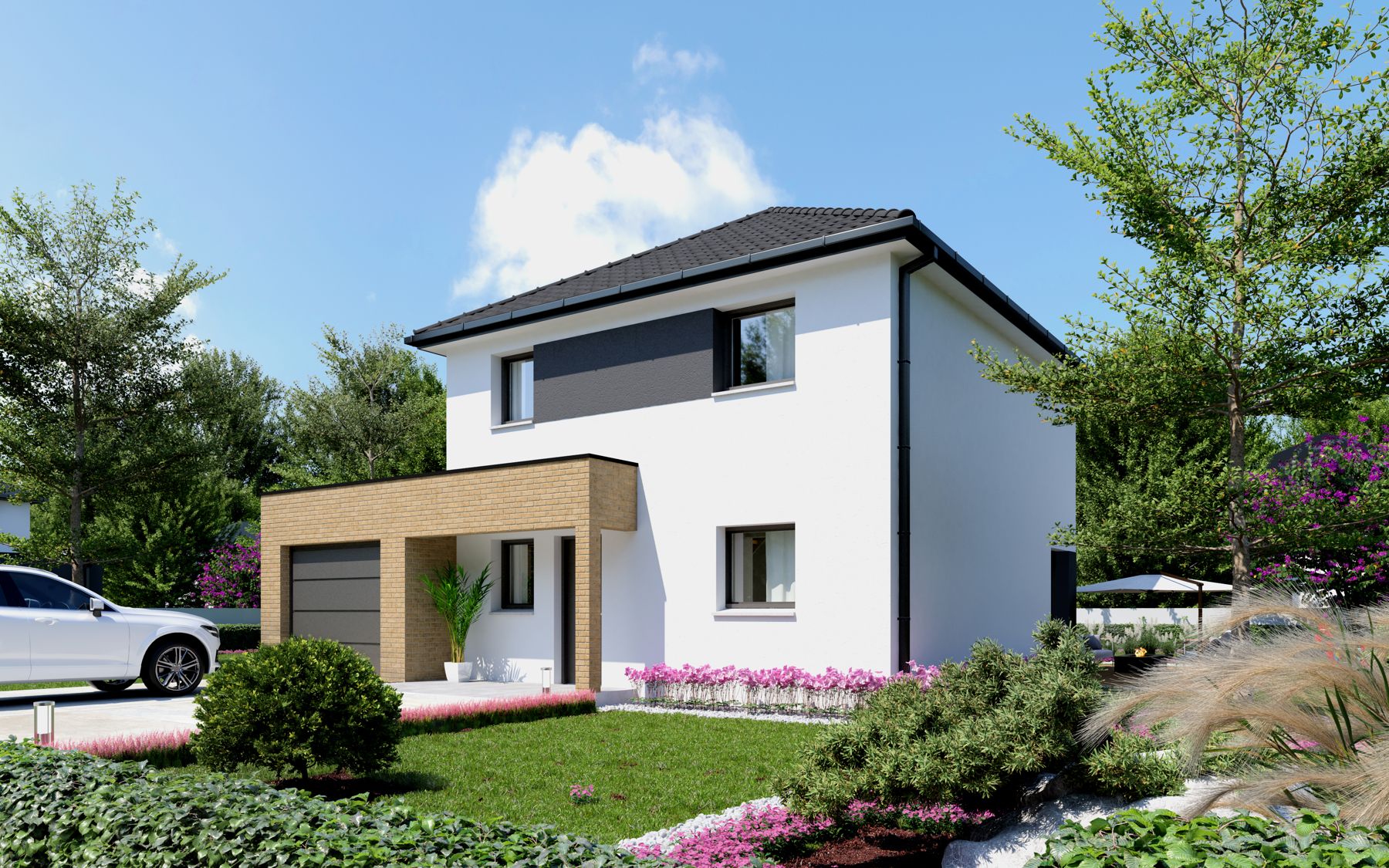 Modèle de maison, vue avant, déclinaison 1