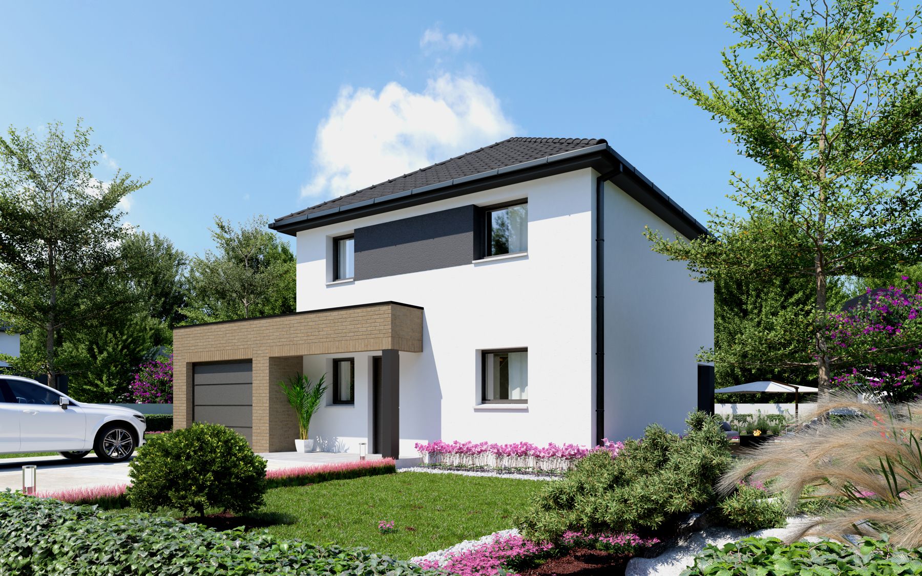 Modèle de maison, vue avant, déclinaison 2