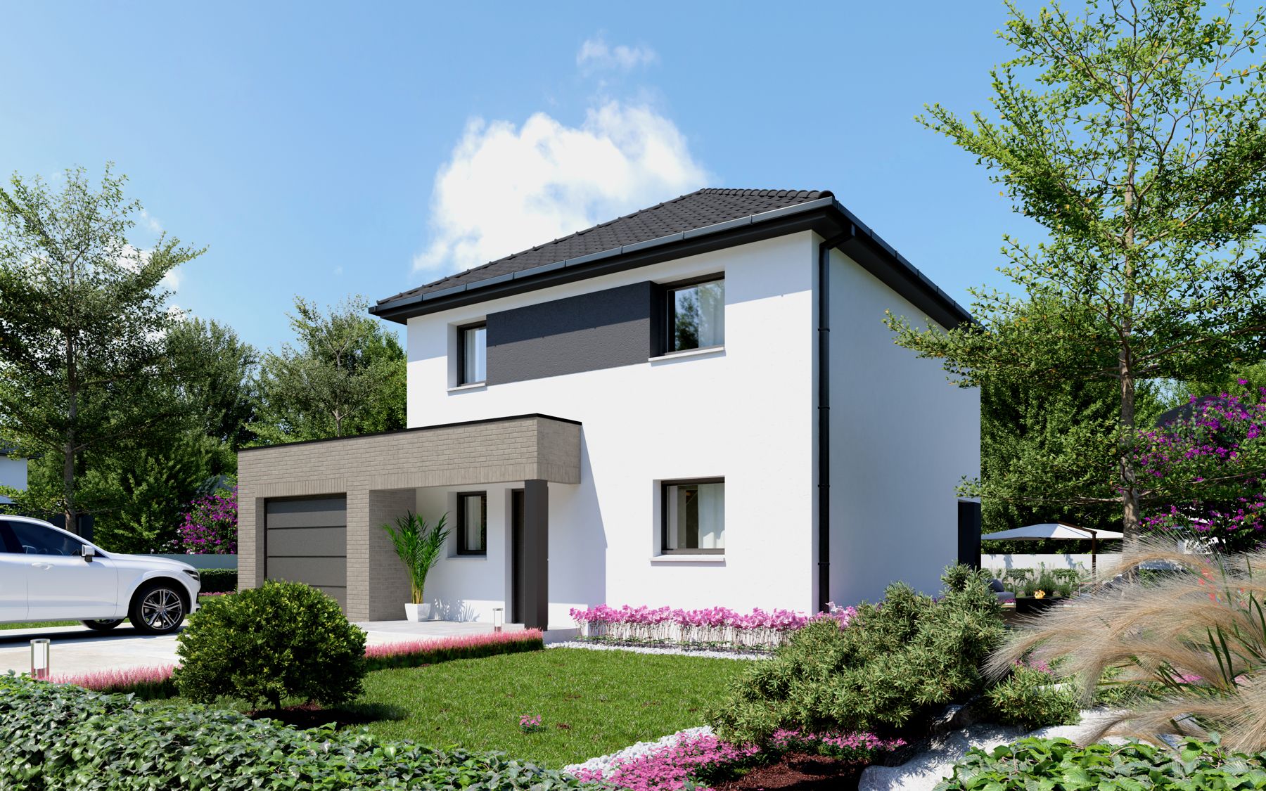 Modèle de maison, vue avant, déclinaison 3